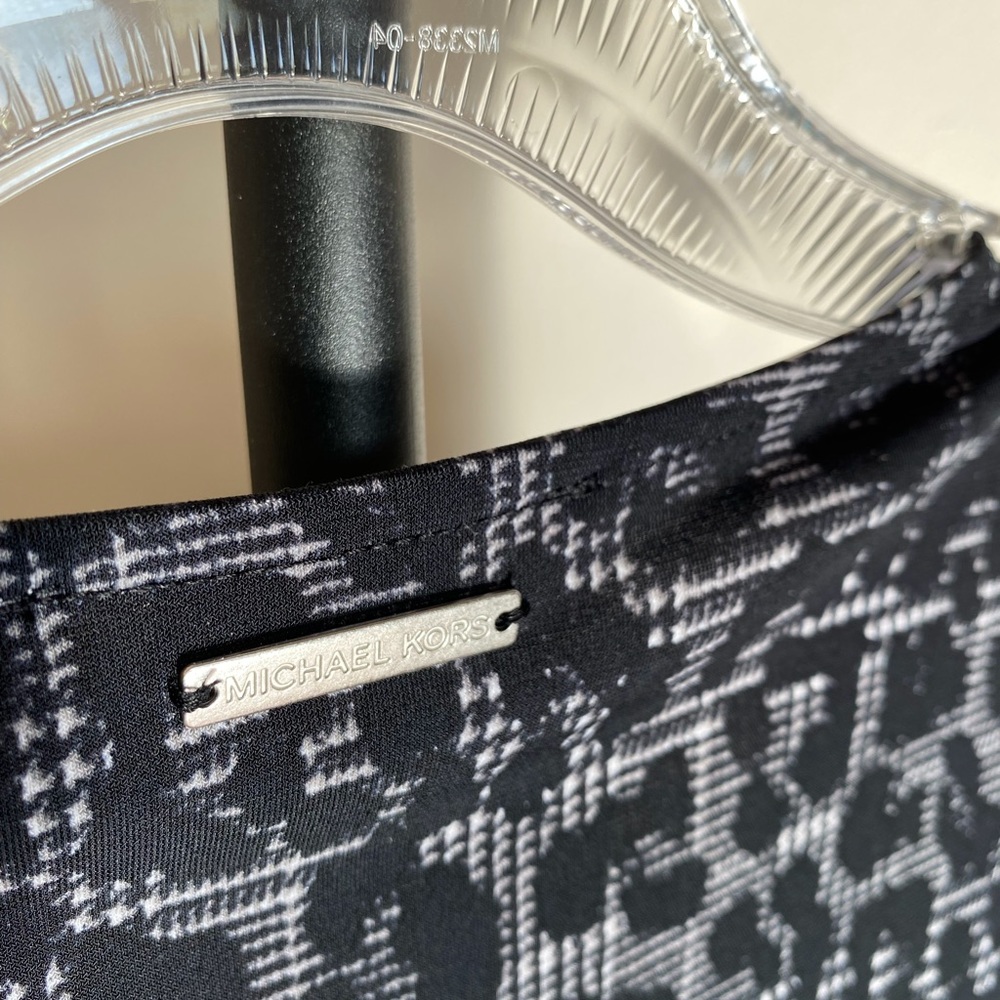 Michael Kors Tank Top Navy Animal/Plaid Print XS - Picture 7 of 8